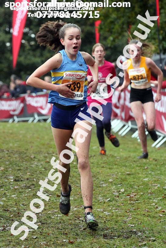Girls under-15s, National Cross Country Relay Champs., Berry Hill Park, Mansfield.  Photo: David T. Hewitson/Sports for All Pics